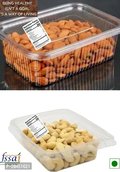 Almonds/Cashews Dry Fruit premium Combo box of 2(250g each)500Gm-thumb0