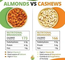 Organic  Almonds Premium Large  Cashews 500gm(250gm each)-thumb3