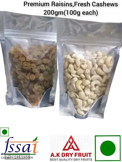 Raisins, Cashews 200gm(100g each)