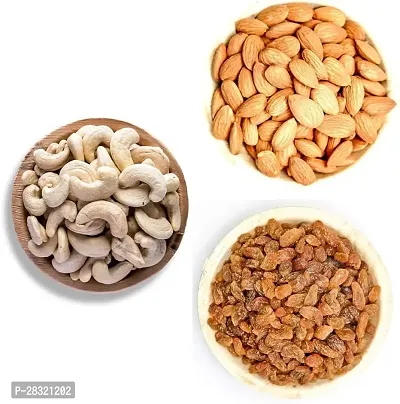 Dry Fruits Combo Pack 150g each(Cashews Nuts, Almonds, Raisins)