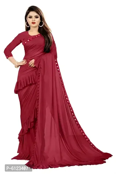 Buy Aldwych Purple Designer Georgette Ruffle Saree Online at Best Prices in  India - JioMart.