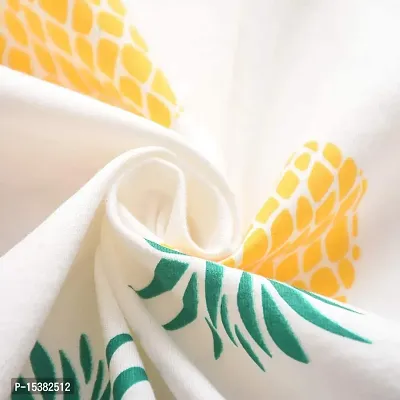 Half Sleeves PINEAPPLE Print Shirt  Shorts Set - White  YELLOW-thumb3