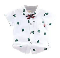 Half Sleeves Toko Twill Fabric Thoor Print Shirt White-thumb1