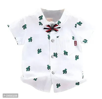 Half Sleeves Toko Twill Fabric Thoor Print Shirt White-thumb2