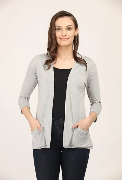 Classy Cotton Shrugs With Pockets For Women And Girls