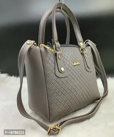 Faux Leather Handbags for Women Grey