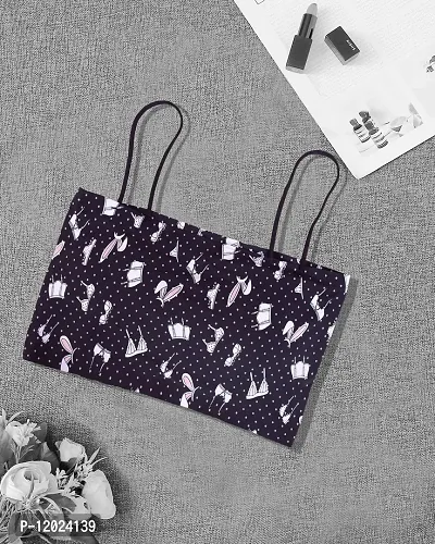 Stylish Fancy Nylon Elastane Printed Padded Beginners Bras For Women Pack Of 1-thumb0