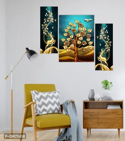 Set of Three Framed Wall Painting for Home Decoration-thumb2