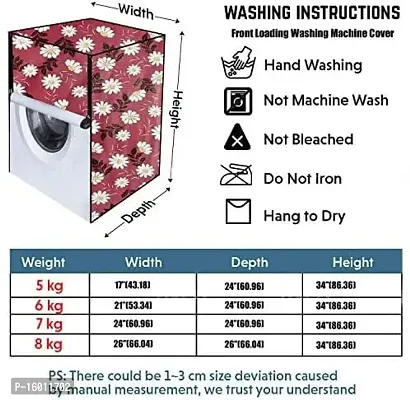 LG, SAMSUNG, Waterproof  Dustproof Washing Machine Cover Front Load  Fully Automatic Suitable for 6 kg, 6.2 kg, 6.5 kg Design-013-thumb3