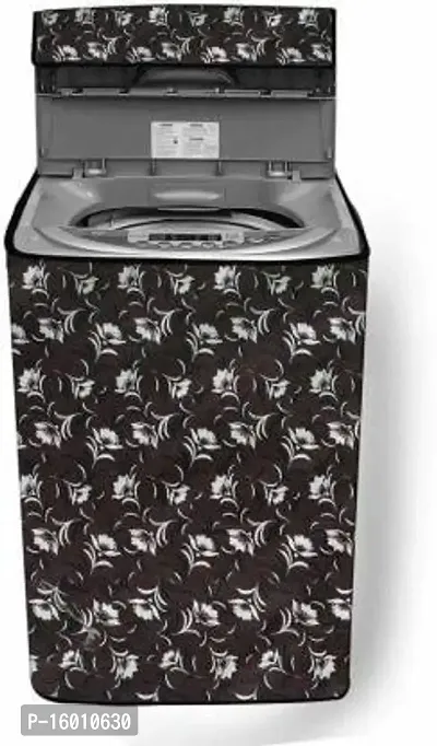 Waterproof  Dustproof Washing Machine Cover Top LoadFully Automatic Suitable for 7 kg, 7.2 kg, 7.5 kg(BLACK)-thumb0