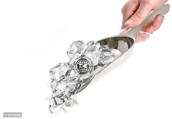 King International Stainless Steel Ice Scoop, Silver-thumb3