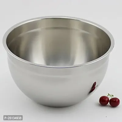 King International Stainless Steel German Bowls, 24 cm, Silver, 2 Piece-thumb2