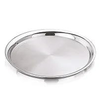 King International 100% Stainless Steel Quarter Plate | Steel Snack Plate | Set of 4 Mess Trays Great for Camping Kids Lunch and Dinner or Every Day Use | - 19.5 cm-thumb3