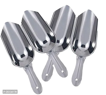 King International Stainless Steel Ice Scoop, Silver, 4 Piece