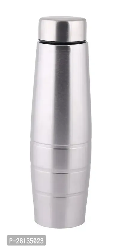 King International Metal Stainless Steel Fridge Water Bottle, 750 Ml, Silver-thumb0