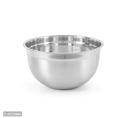 King International Stainless Steel, Mixing Bowl, Kitchen and Baking Accessories Item, for Kneading Dough, Cake Batter, Deep Mixing Bowl, Multipurpose Use