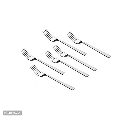 King International Stainless Steel Fork Set, Fork Set of 6, 16 cm, Mirror Polish, Steel Forks Set, Tablefork, Salad Fork, Dinner Fork Set for Home, Kitchen, Restaurant-thumb0