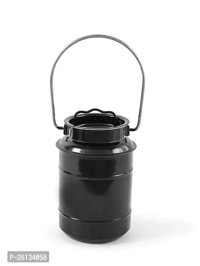 King International Stainless Steel Black Enamel Coloured Milk Can,Container 2 Litre-thumb0