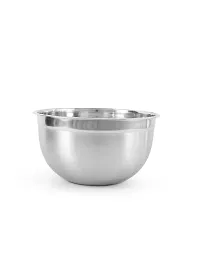 King International Stainless Steel Deep German Mixing Bowl 26 cm , Silver, 2 Piece-thumb1