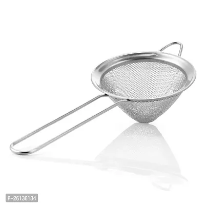 King International Stainless Steel Conical Shape Tea, Coffee,Bar and Liquid Strainer Set of 1 pcs (Food Grade Steel) for Kitchen Use, Heavy Gauge with Strong Steel Handles