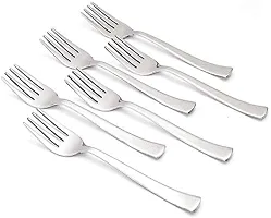 King International Stainless Steel Fork Set, Fork Set of 6, 16 cm, Mirror Polish, Steel Forks Set, Tablefork, Salad Fork, Dinner Fork Set for Home, Kitchen, Restaurant-thumb1