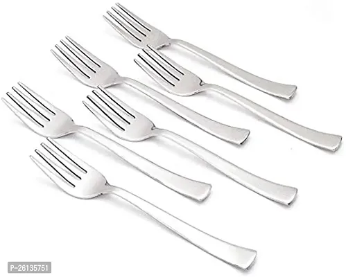 King International Stainless Steel Fork Set, Fork Set of 6, 16 cm, Mirror Polish, Steel Forks Set, Tablefork, Salad Fork, Dinner Fork Set for Home, Kitchen, Restaurant-thumb2