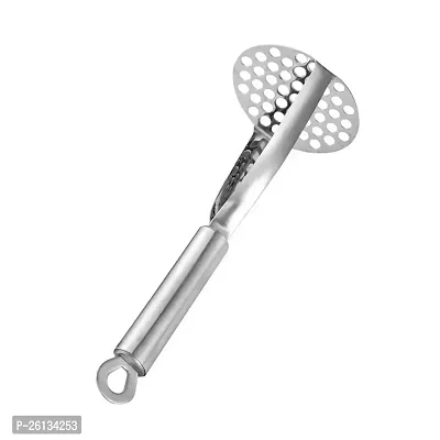 King International Stainless Steel Ergonomic Design Potato Masher with Long Handle-thumb0