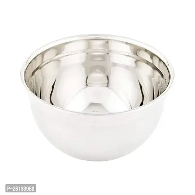 King International Stainless Steel Deep German Bowl, 24 cm, Silver-thumb2