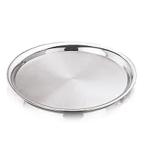 King International 100% Stainless Steel Quarter Plate, Set of 4 Mess Trays Great for Camping, Kids Lunch and Dinner or Every Day Use, 18.5 cm-thumb3