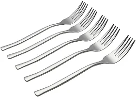 King International Stainless Steel Fork Set, Fork Set of 6, 16 cm, Mirror Polish, Steel Forks Set, Tablefork, Salad Fork, Dinner Fork Set for Home, Kitchen, Restaurant-thumb3