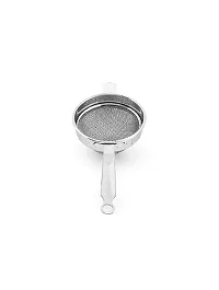 King International Stainless Steel Tea, Coffee and Liquid Strainer Set of 2 pcs (Food Grade Steel) for Kitchen Use, Heavy Gauge with Strong Steel Handles-thumb1