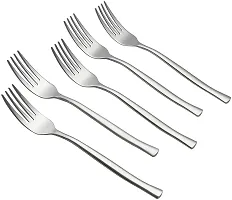 King International Stainless Steel Fork Set, Fork Set of 6, 16 cm, Mirror Polish, Steel Forks Set, Tablefork, Salad Fork, Dinner Fork Set for Home, Kitchen, Restaurant-thumb2