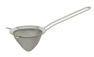 King International Stainless Steel Conical Shape Tea, Coffee,Bar and Liquid Strainer Set of 1 pcs (Food Grade Steel) for Kitchen Use, Heavy Gauge with Strong Steel Handles-thumb1