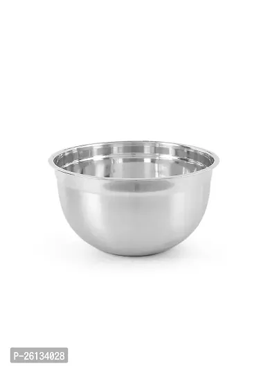 King International Stainless Steel Deep German Mixing Bowl 26 cm , Silver, 2 Piece-thumb3