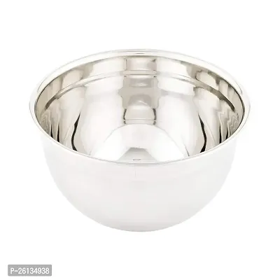 King International Stainless Steel German Bowls, 24 cm, Silver, 2 Piece-thumb3