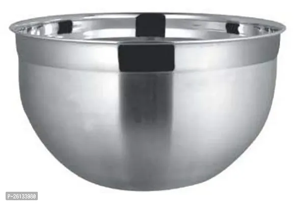 King International Stainless Steel Deep German Bowl, 24 cm, Silver-thumb0