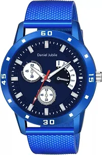 Stylish Blue Silicone Analog Watch For Men-thumb4