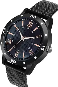 Stylish Black Silicone Analog Watch For Men-thumb4