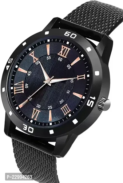 Stylish Black Silicone Analog Watch For Men-thumb5