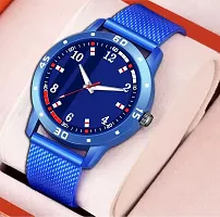 Stylish Blue Silicone Analog Watch For Men-thumb4