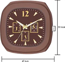 Stylish Brown Silicone Analog Watch For Men-thumb2