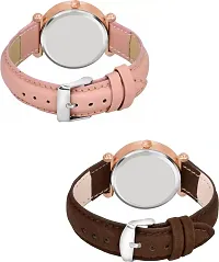 Stylish Women Genuine Leather Analog Watch Pack of 2-thumb1