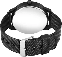 Stylish Black Silicone Analog Watch For Men-thumb1