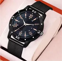 Stylish Black Silicone Analog Watch For Men-thumb1