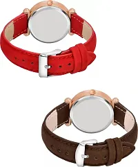 Stylish Women Genuine Leather Analog Watch Pack of 2-thumb1