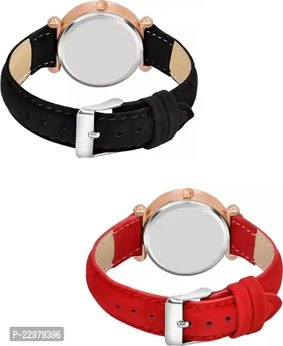 Stylish Women Genuine Leather Analog Watch Pack of 2-thumb2