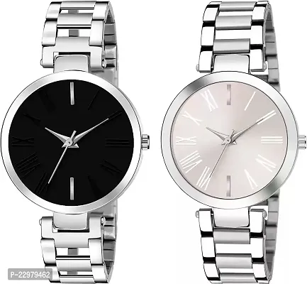 Stylish Women Metal Analog Watch Pack of 2-thumb0