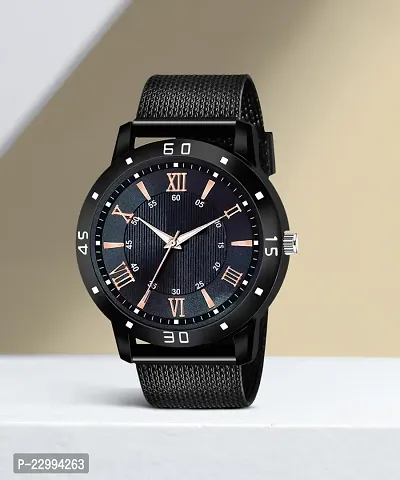 Stylish Black Silicone Analog Watch For Men