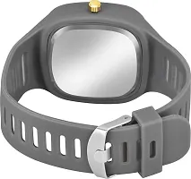 Stylish Grey Silicone Analog Watch For Men-thumb1