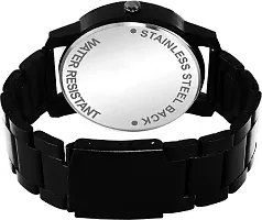 Stylish Black Metal Analog Watch For Men-thumb1